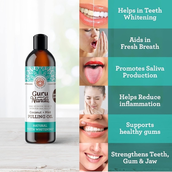 GuruNanda Coconut Oil Pulling with 7 Natural Essential Oils - Picture 4 of 6